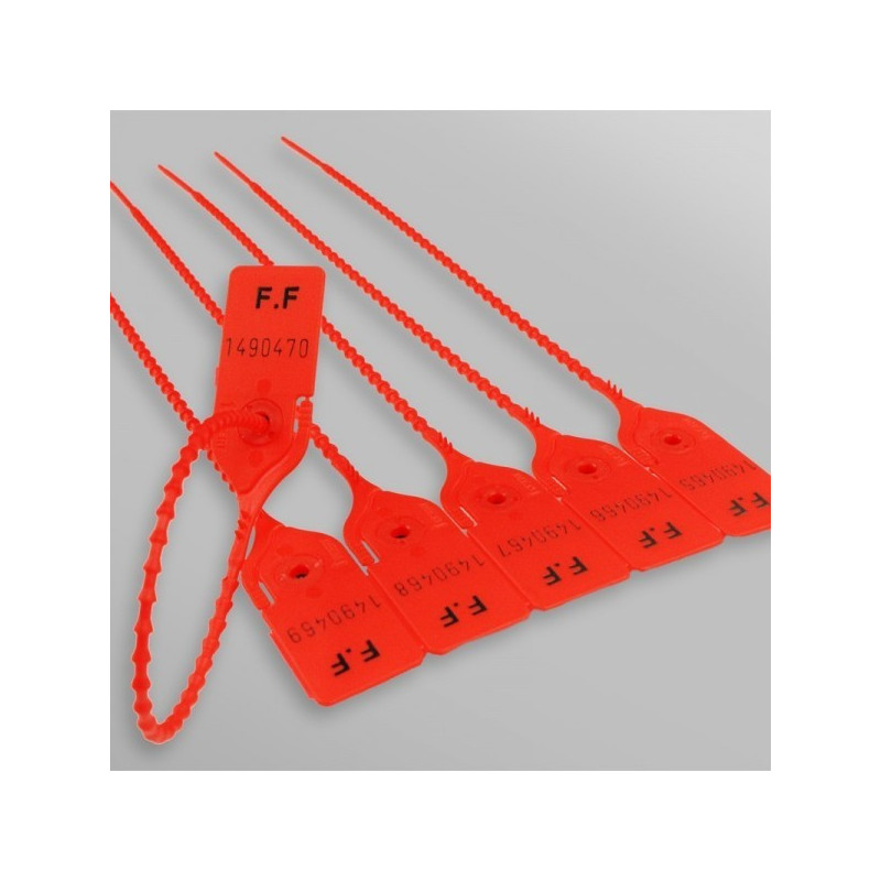 Scellé de sécurité plastique rouge