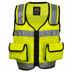 Gilet intervention tactique jaune fluo